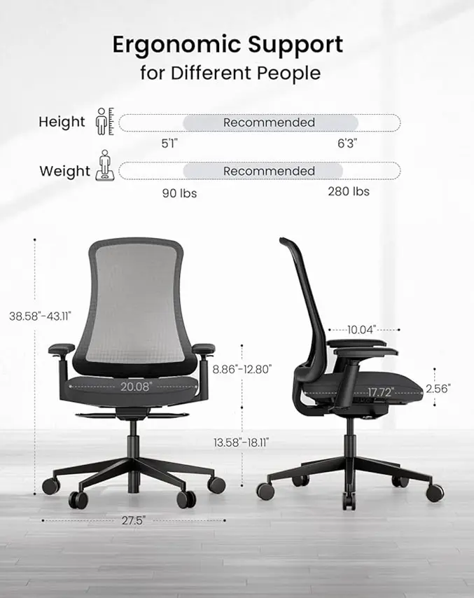 Oxygen ergonomic chair